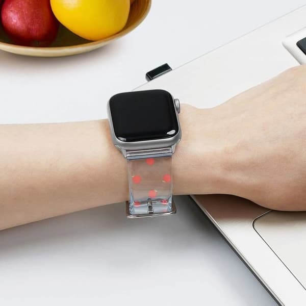 Transparent mjuk rem med Apple-mönster för Apple Watch 41mm/40mm/38mm - AVIZAR