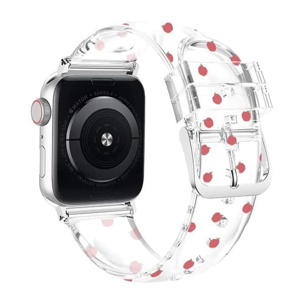 Transparent mjuk rem med Apple-mönster för Apple Watch 41mm/40mm/38mm - AVIZAR