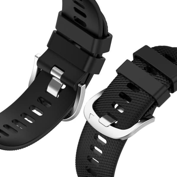 Armband för Samsung Galaxy Watch Active 2 40mm - AVIZAR - Svart - Texturerad silikon