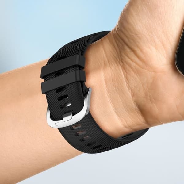 Armband för Samsung Galaxy Watch Active 2 40mm - AVIZAR - Svart - Texturerad silikon