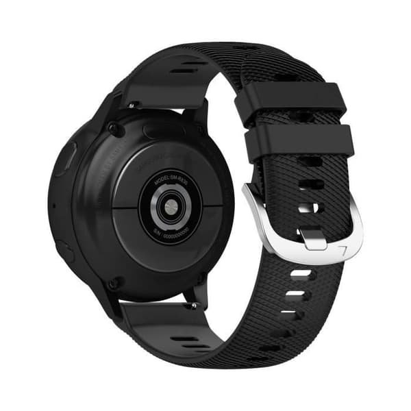 Armband för Samsung Galaxy Watch Active 2 40mm - AVIZAR - Svart - Texturerad silikon