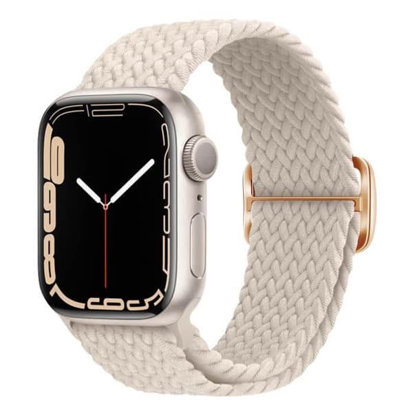 Rem för Apple Watch - AVIZAR - Vit andningsbar flätad nylon - 41mm/40mm/38mm