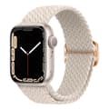 Miniatyrbild 1 av 4: Rem för Apple Watch - AVIZAR - Vit andningsbar flätad nylon - 41mm/40mm/38mm