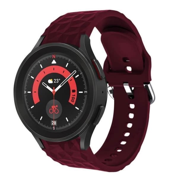 Samsung Galaxy Watch 5/5 Pro/4-rem i vinpastill med texturerad silikon - AVIZAR