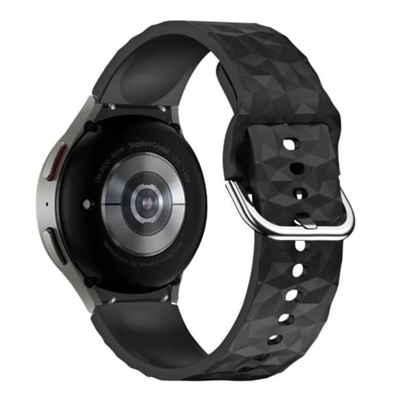 Armband för Galaxy Watch 5 / 5 Pro / 4 Silicone Textured Diamond Black