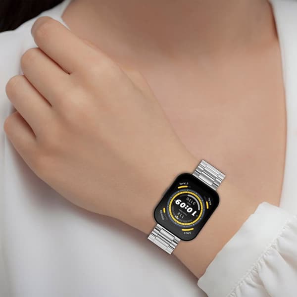 Ruostumattomasta teräksestä valmistettu rannekellohihna Huami Amazfit BIP 5:lle 22mm
