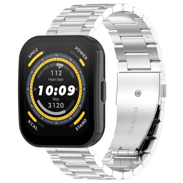 Ruostumattomasta teräksestä valmistettu rannekellohihna Huami Amazfit BIP 5:lle 22mm