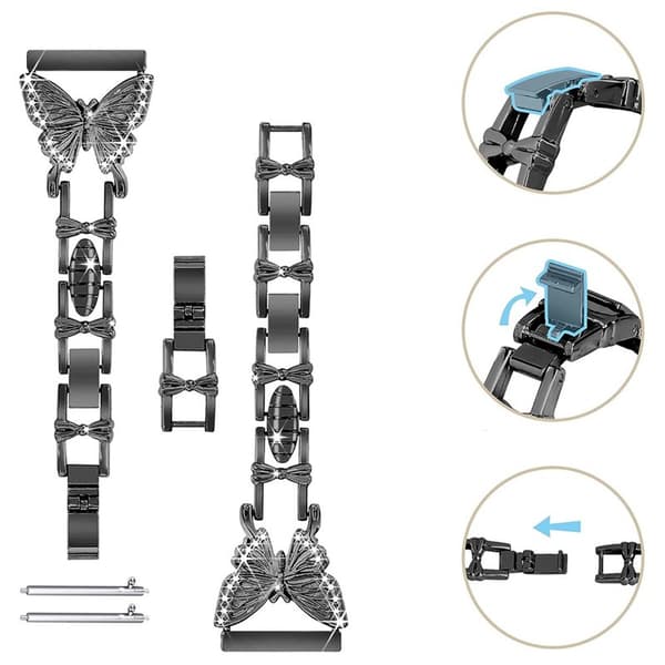 Urrem Bling Butterfly Samsung Galaxy Watch 4 (40mm) - Sølv