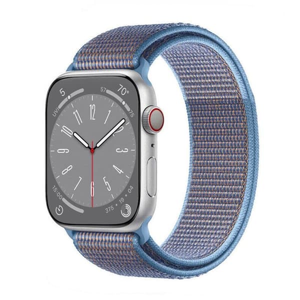 Nylon klokkerem Apple Watch 9 (45mm) - Cerulean