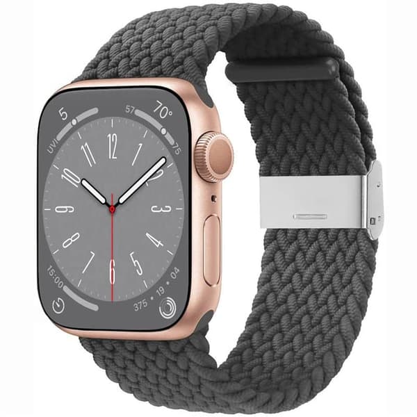 Flettet klokkerem Apple Watch 9 (45mm) - Skygrey