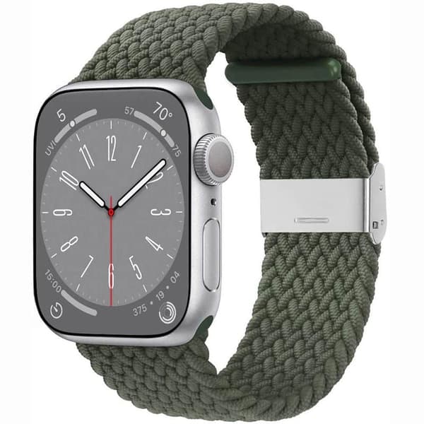 Flettet klokkerem Apple Watch 9 (45mm) - Army