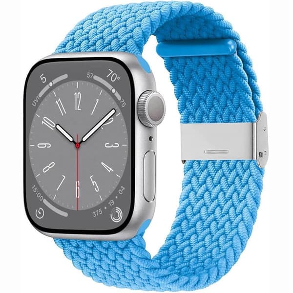 Punottu kellon renneke Apple Watch 9 (41mm) - Skyblue