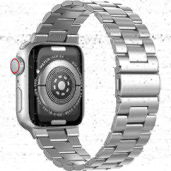 Urrem rustfrit stål Apple Watch 9 (41mm) - Sølv