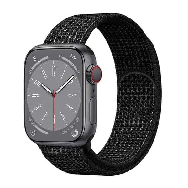 Nylon Urrem Apple Watch 9 (41mm) - Blackwhite