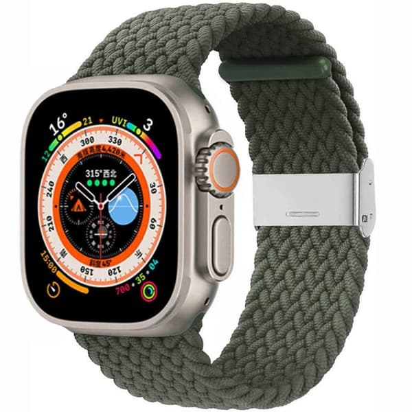 Flettet Urrem Apple Watch Ultra 2 (49mm) - Army