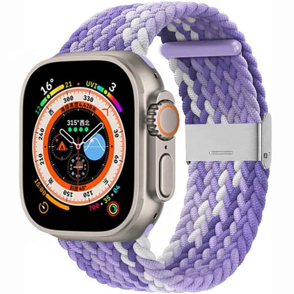 Flettet Urrem Apple Watch Ultra 2 (49mm) - Gradient purple