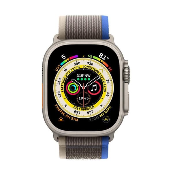 Tactik nylon klockarmband Apple Watch Ultra 2 (49mm) - Blueroom grey