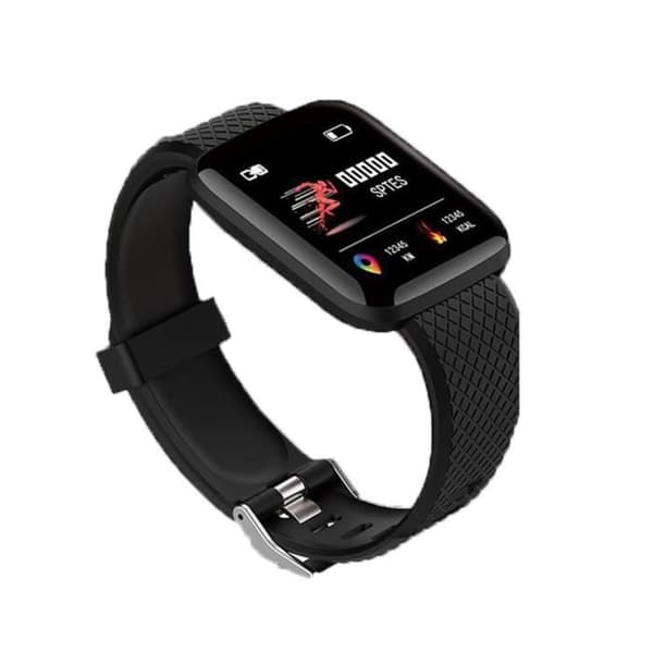 116plus Heart Rate Blodtrycksmätning Smart Armband Svart