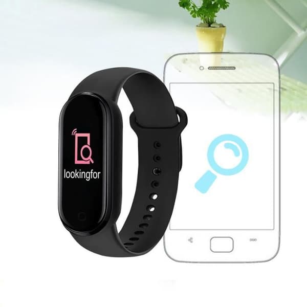 Svart M6 Smart Armband för män och kvinnor, Smart Watch, Fitness Activity Heart Rate Tracker