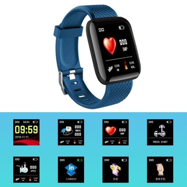 Vattentätt Sport Bluetooth Armband ID116plus-Blue