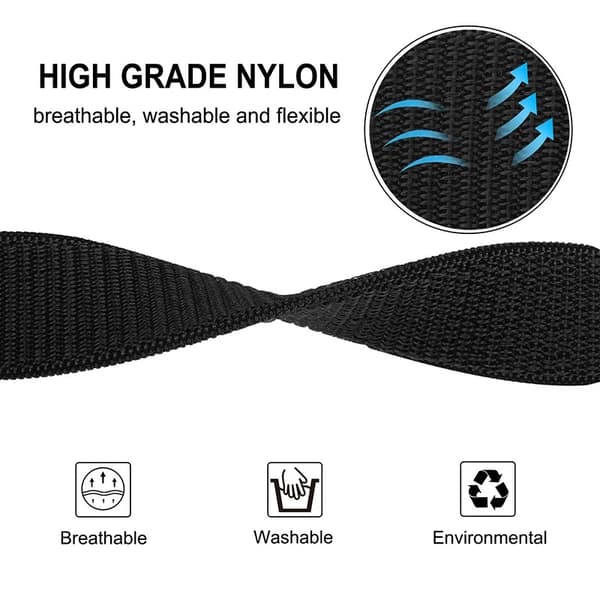 20 mm nylon klokkerem for Garmin Fenix 7S/6S/5S, Samsung Gear Sport