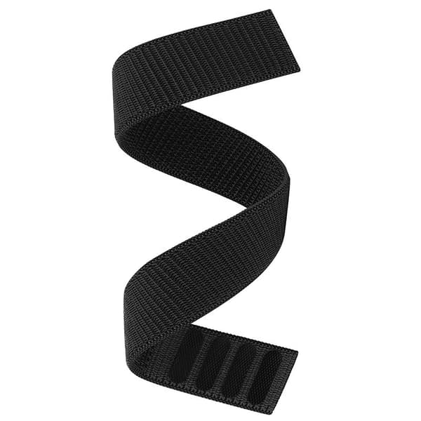 20 mm nylon klockarmband för Garmin Fenix 7S/6S/5S, Samsung Gear Sport Svart