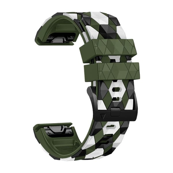 INF Silikonklokkerem for Garmin Fenix 3/5X/6X/7X/Descent MK1 26 mm Mørk grønn