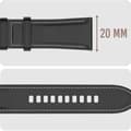 Miniatyrbild 4 av 4: Läderrem för Galaxy Watch 4 Watch 3 41mm Huawei Watch GT 3 GT 2 42mm Svart