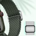 Miniatyrbild 3 av 4: Armband för Apple Watch - AVIZAR - Andningsbar flätad nylon - Khakigrön