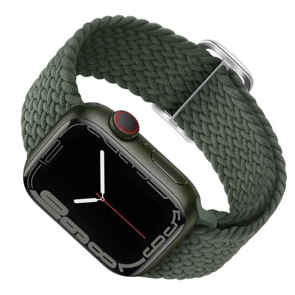 Armband för Apple Watch - AVIZAR - Andningsbar flätad nylon - Khakigrön
