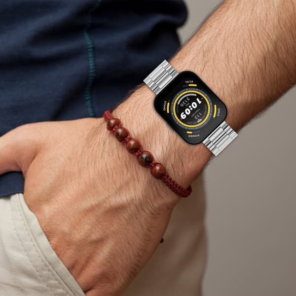 INF Ruostumattomasta teräksestä valmistettu rannekellohihna Huami Amazfit GTR Mini 20mm Hopea