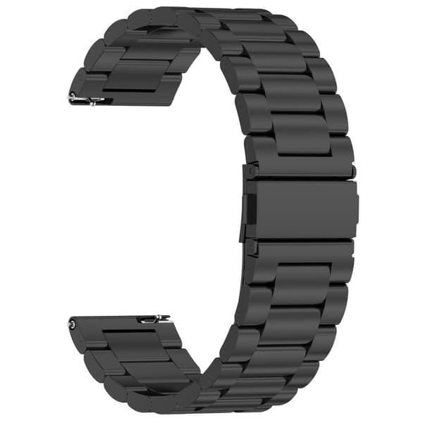 INF Klokkerem i rustfritt stål for Huami Amazfit BIP 5 - 22 mm Sort