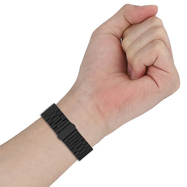 INF Klokkerem i rustfritt stål for Huami Amazfit BIP 5 - 22 mm Sort