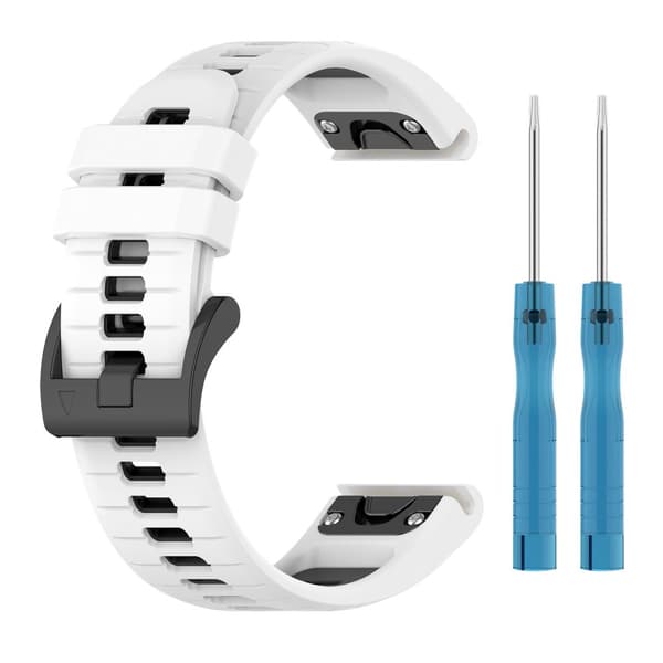 INF Pikakiinnitys vaakasuorat linjat kaksisävyinen rannekello Garmin Fenixille Sinappi 26 mm