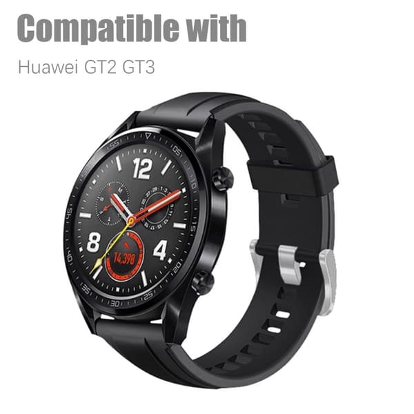 INF Armbånd silikon 22 mm SortHuawei Watch GT2/GT3