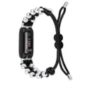 Miniatyrbild 3 av 7: INF Klockband i vävt tyg SvartFitbit Inspire / 1 / 2 / 3