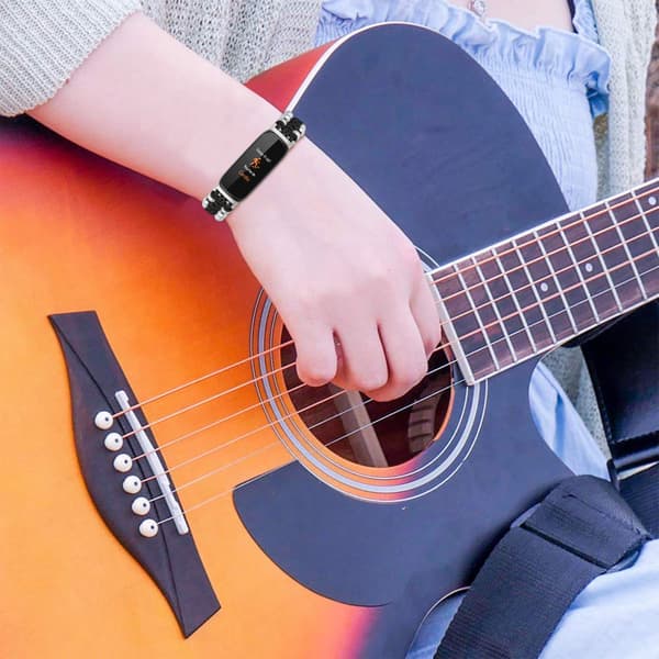 INF Klockband i vävt tyg SvartFitbit Inspire / 1 / 2 / 3