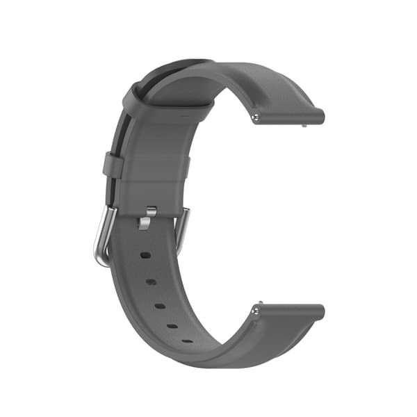 INF Klokkerem i ekte skinn Samsung Galaxy Watch 5/5 Pro/4/4 Classic/3 41 mm, Huawei Watch GT3 42 mm/GT2 42 mm, Huami Amazfit GTR 4 Mini/3/2 Mini, Garm Grå