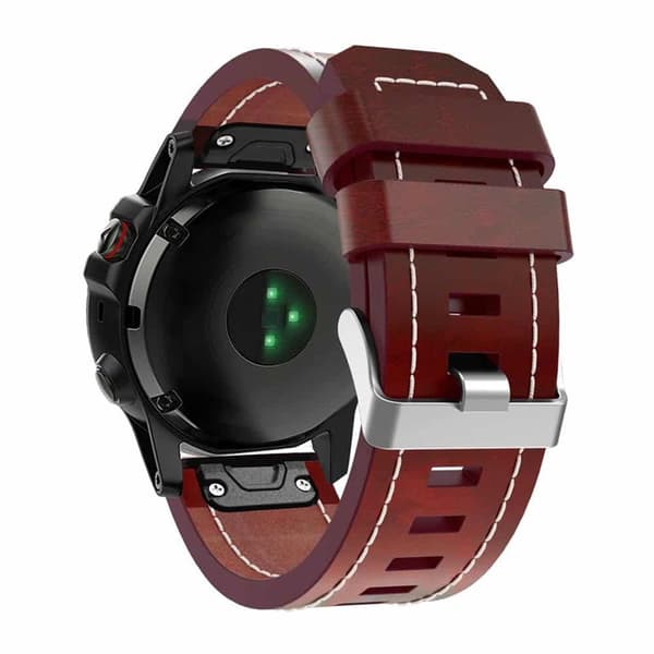 Læder urrem easyfit Garmin Quatix 3 - Brun