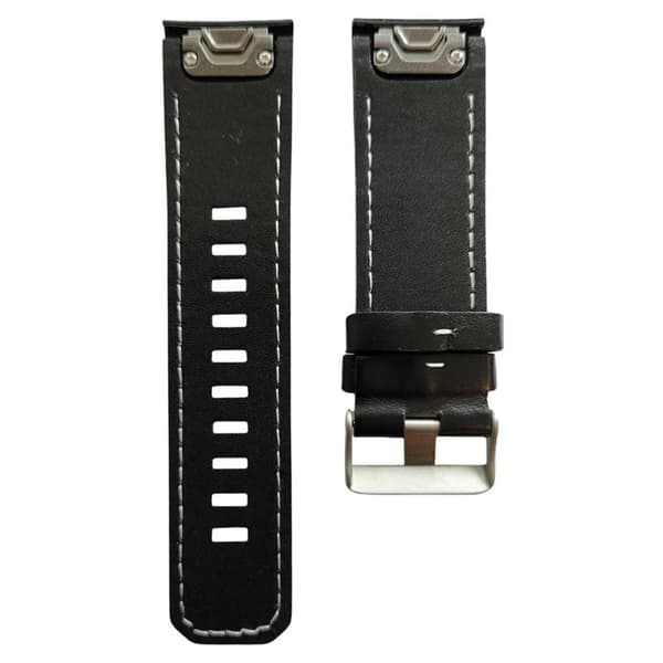 Läder klockarmband easyfit Garmin Fenix 5X - Svart