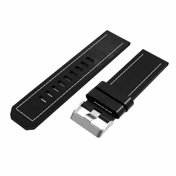 Læder urrem easyfit Garmin Descent Mk2 - Sort