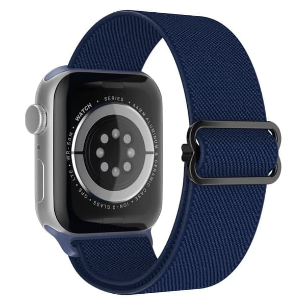 Apple Watch kompatibelt Nylon-armband MÖRKBLÅ 42/44/45 mm