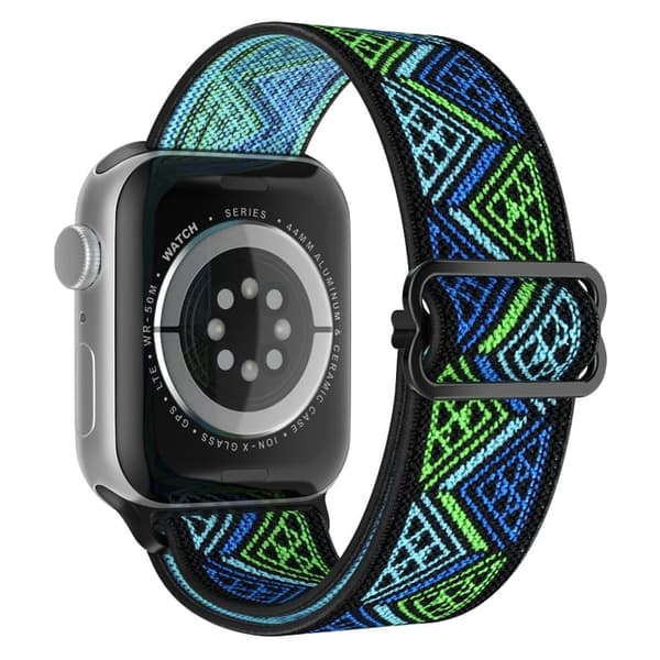 Apple Watch kompatibelt Nylon-armband BLÅ/GRÖN 42/44/45 mm