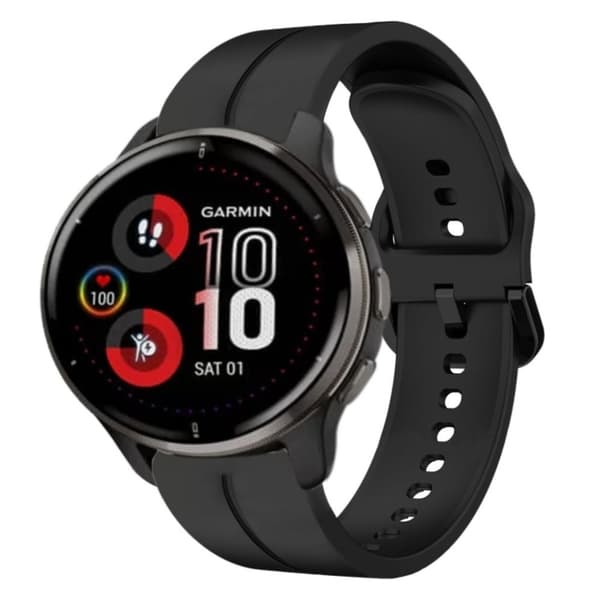 Garmin Venu 2 Plus Klockarmband i Silikon - Svart