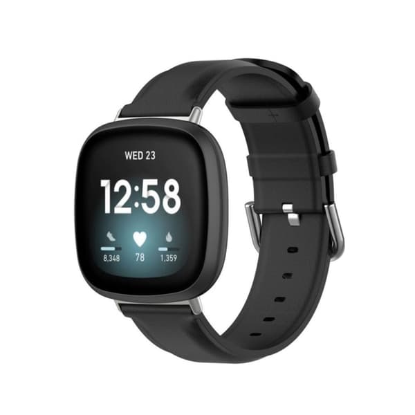 Mjukt Fitbit Versa 4 etc. band - Svart