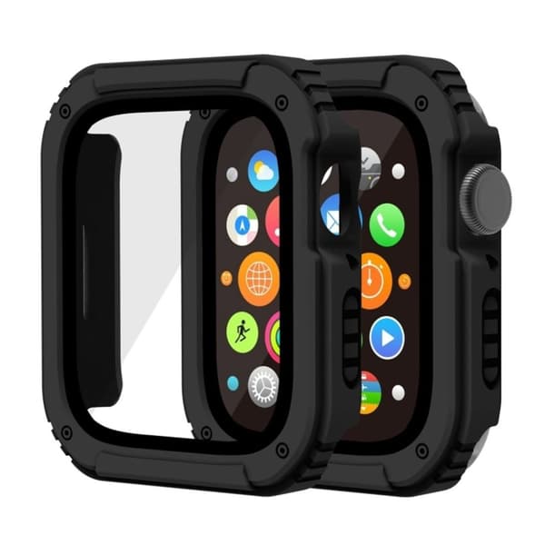 Apple Watch Series 6/5/4/SE 44mm Skal med skärmskydd - Svart
