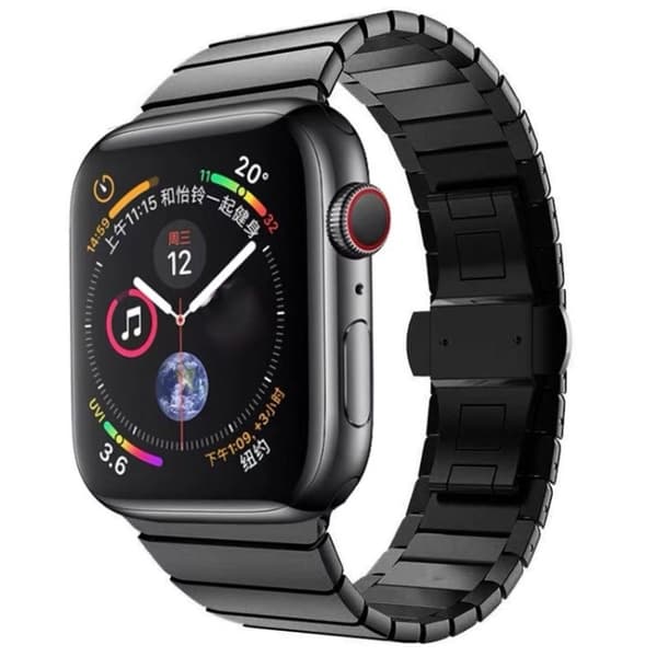 Apple Watch Ultra/Ultra 2 49mm etc Klockarmband i Stål - Svart