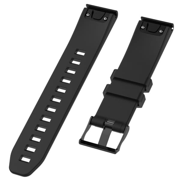 Garmin Fenix 5/Forerunner 935/945/Approach S60 etc. Klockarmband i silikon - Svart