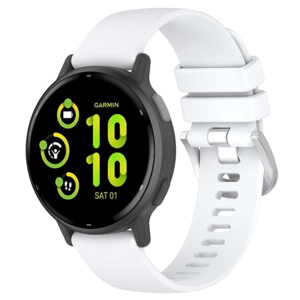 INF Silikonarmband för Garmin Vivoactive 5/Active/VivoMove Trend/Venu SQ2 20 mm Vit