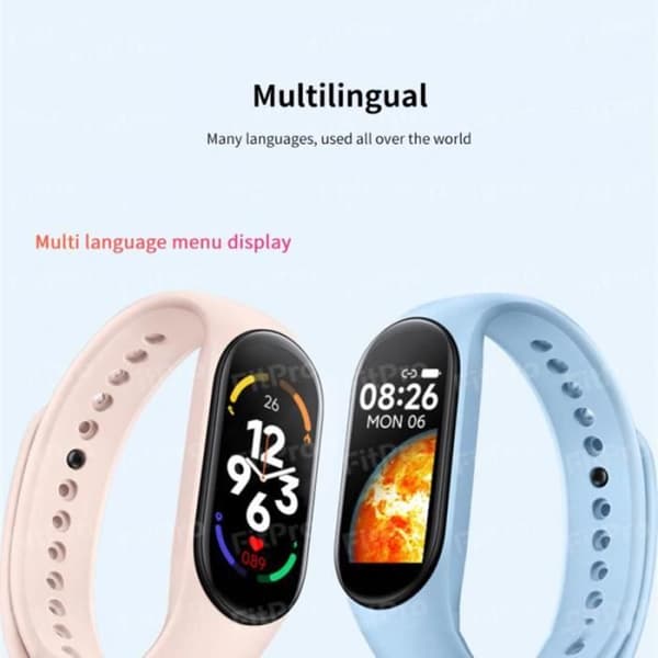 Typ 1-M7 Smart Watch för män kvinnor, flera färger, digital LED-pekskärm, vattentät, b